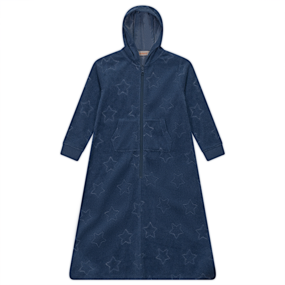 Star Jacquard Terry Robe Denim Mix Girls Dress by {{ product_vemdor}}