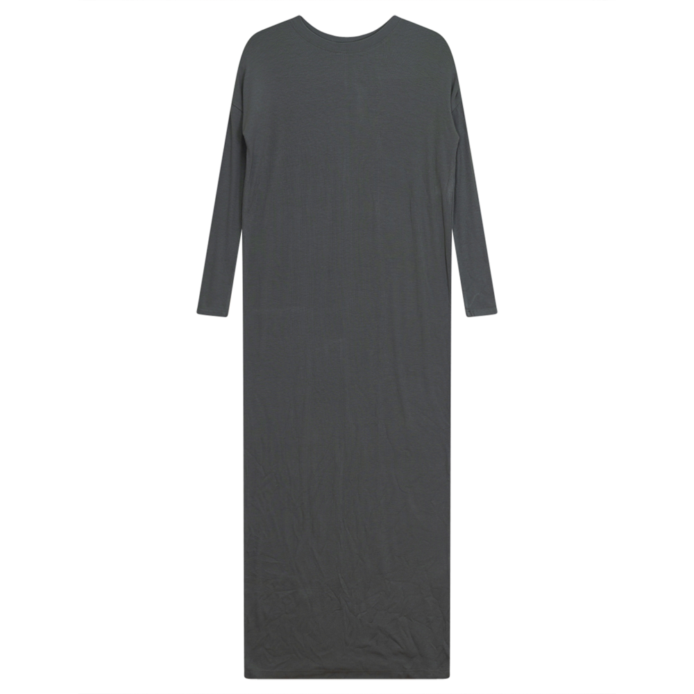 Rib Midi Dress in Dusty Sage by Noni