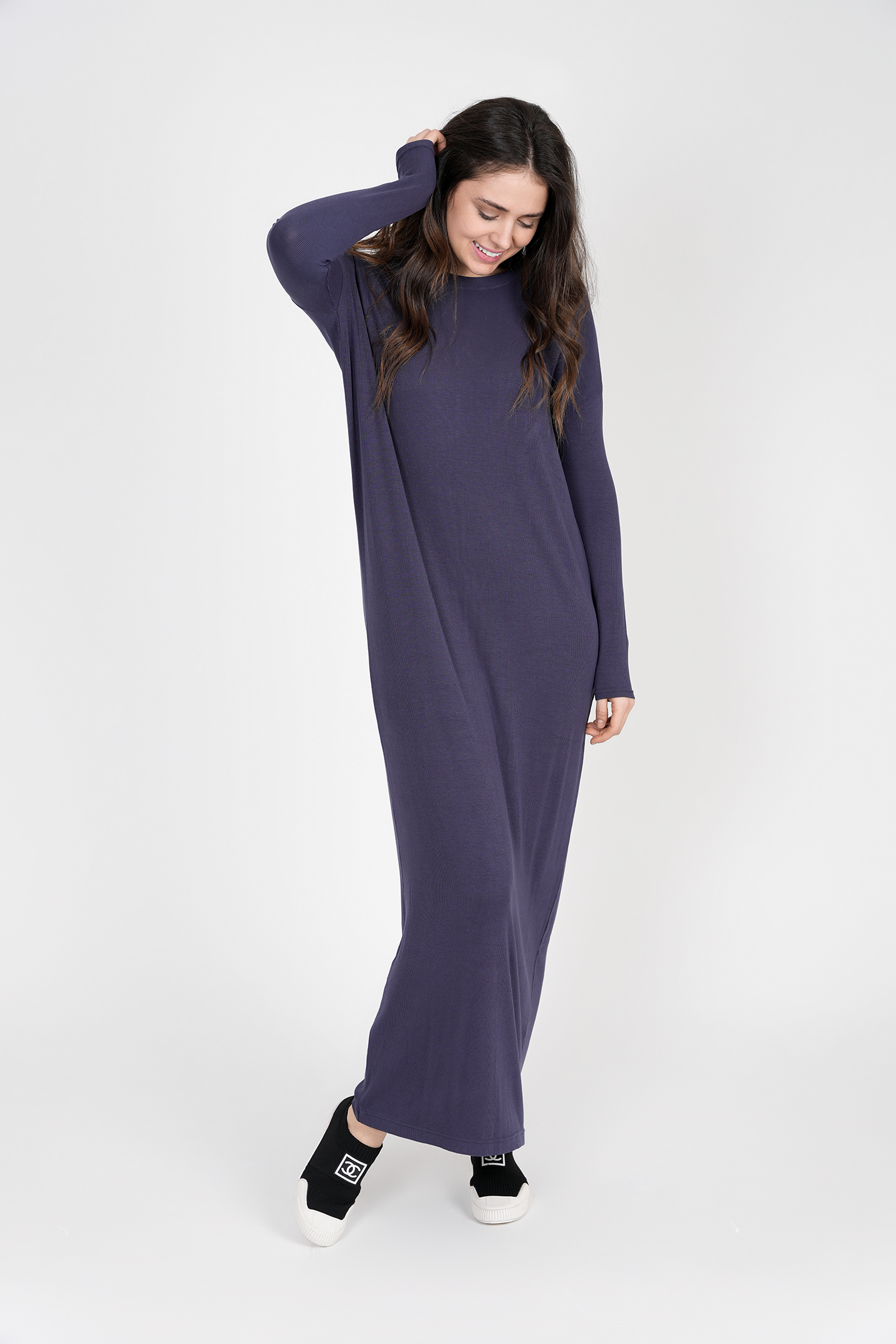 Rib Midi Dress in by Noni