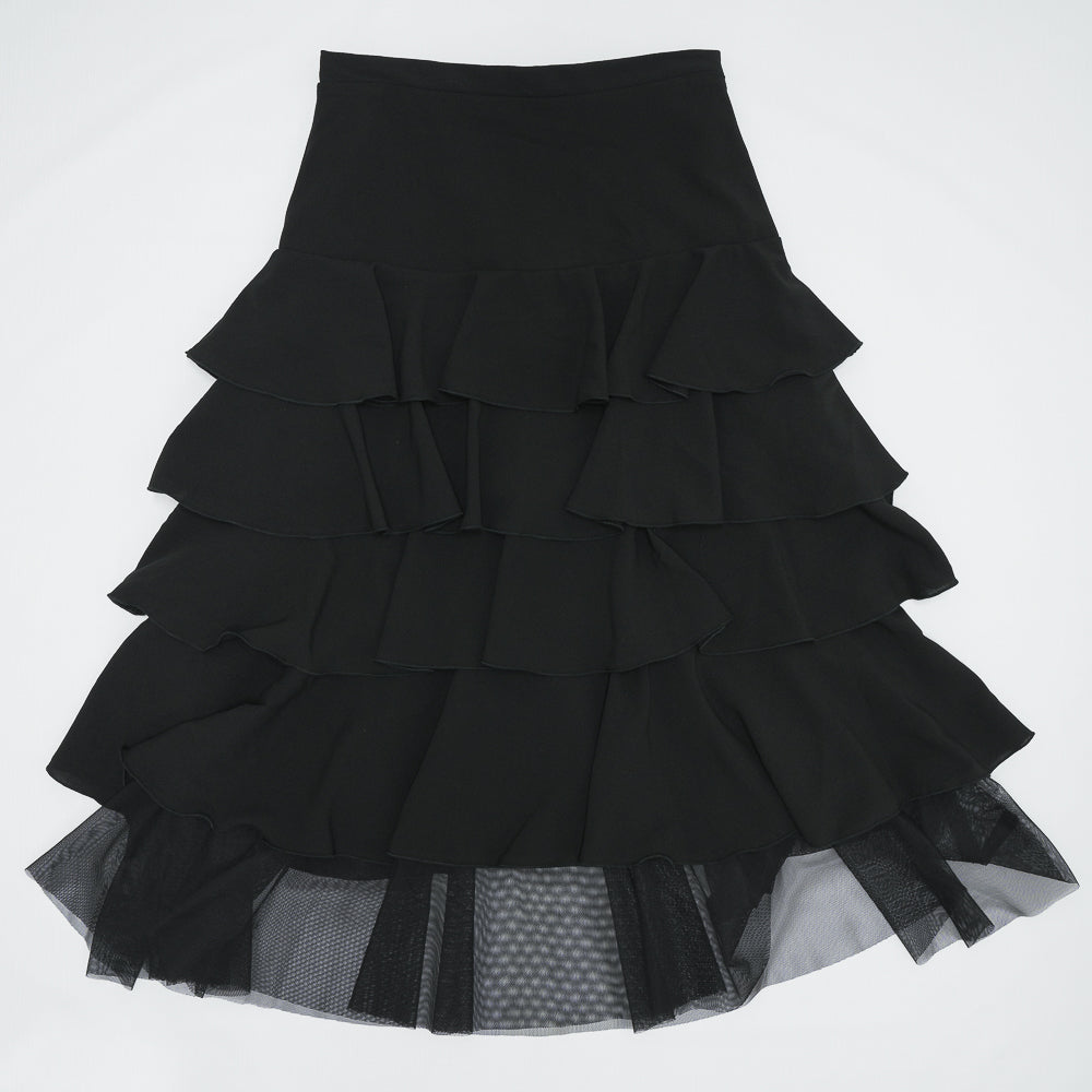 Ruffle Skirt in Black by Noni
