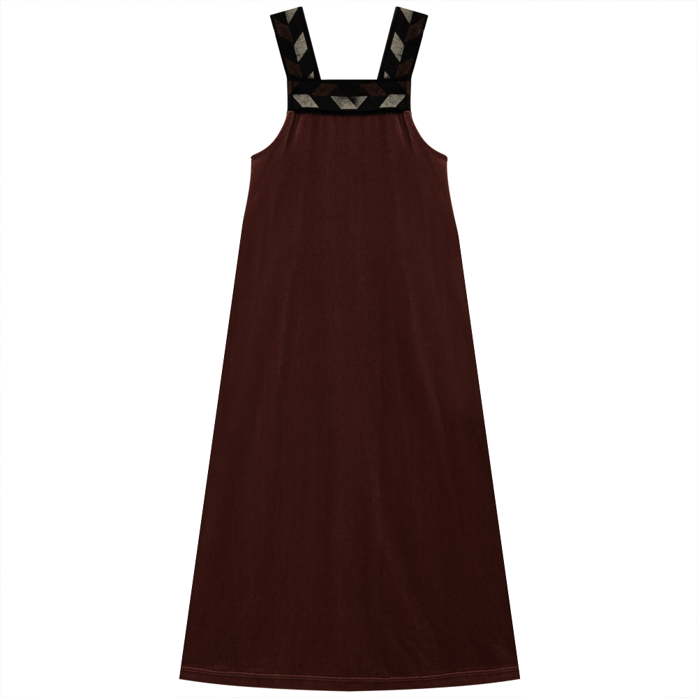 Special Leopard Elastic Ribbon Dress in Apple Butter by Cindy