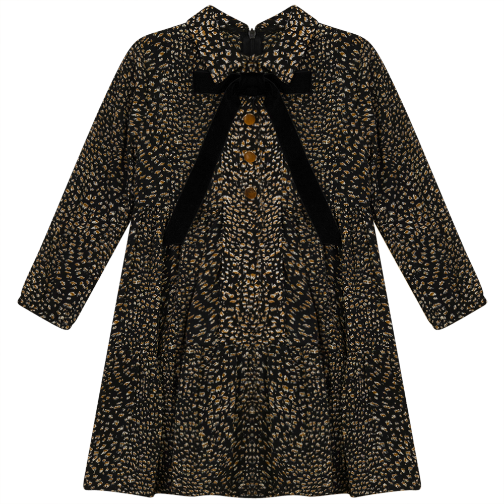 Tiered Dress With Front Placket in Print by Hopscotch