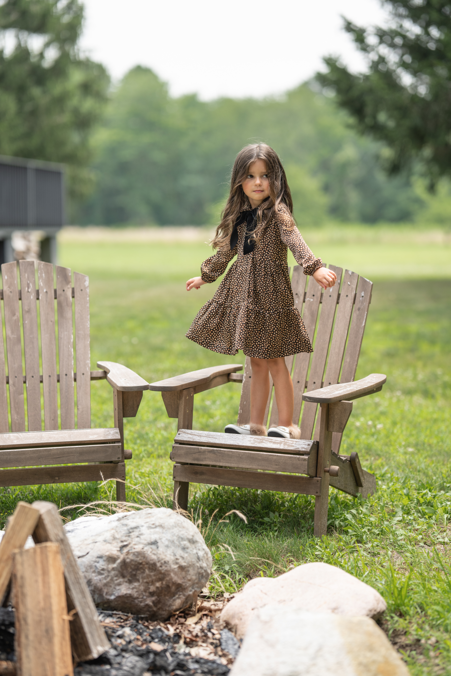 Tiered Dress With Front Placket in by Hopscotch