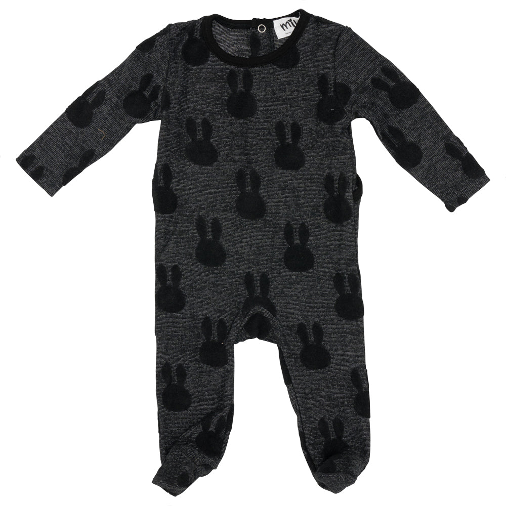 Embossed Bunny Onesie in by Milk