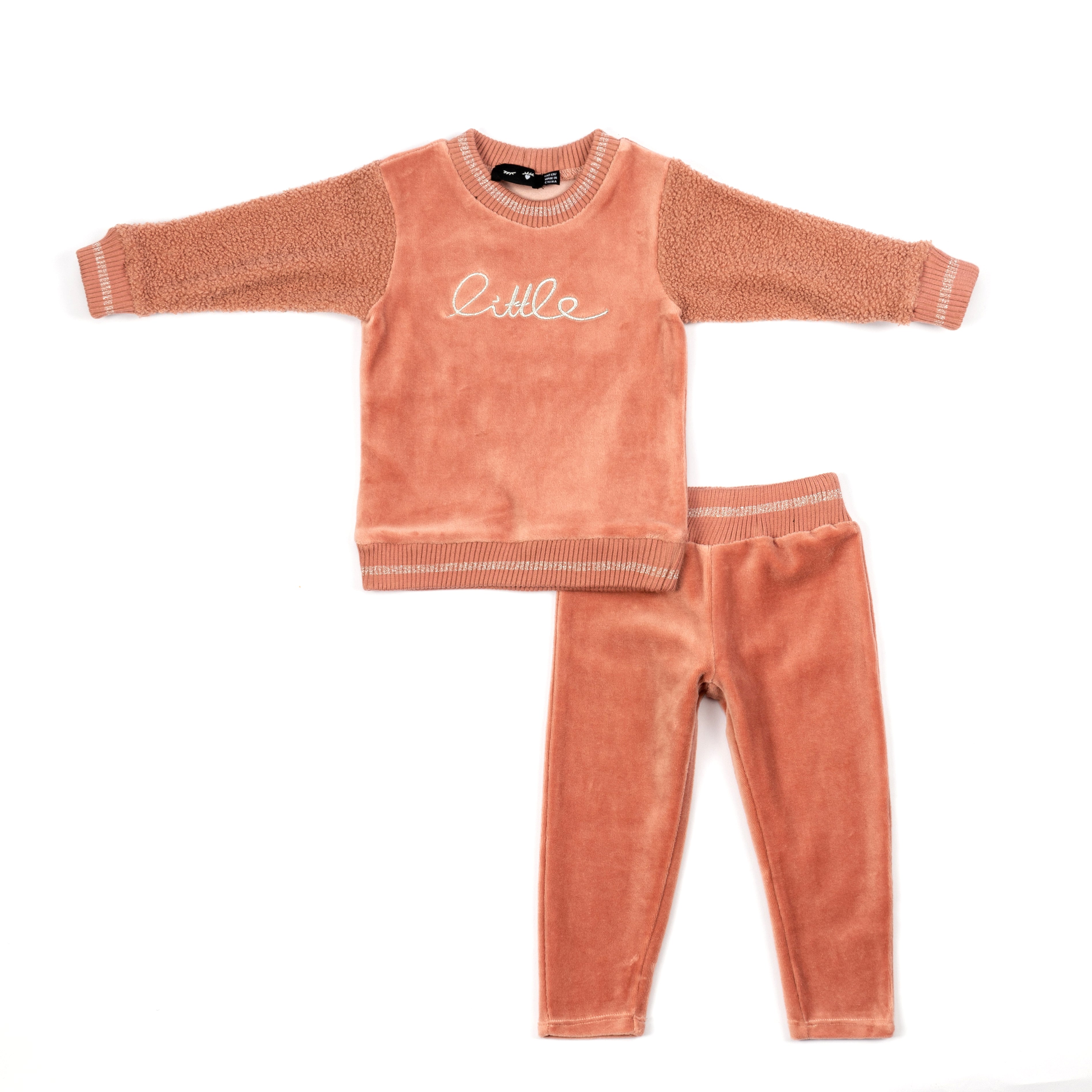 Velour And Sherpa 2pc Set in by Peek a boo