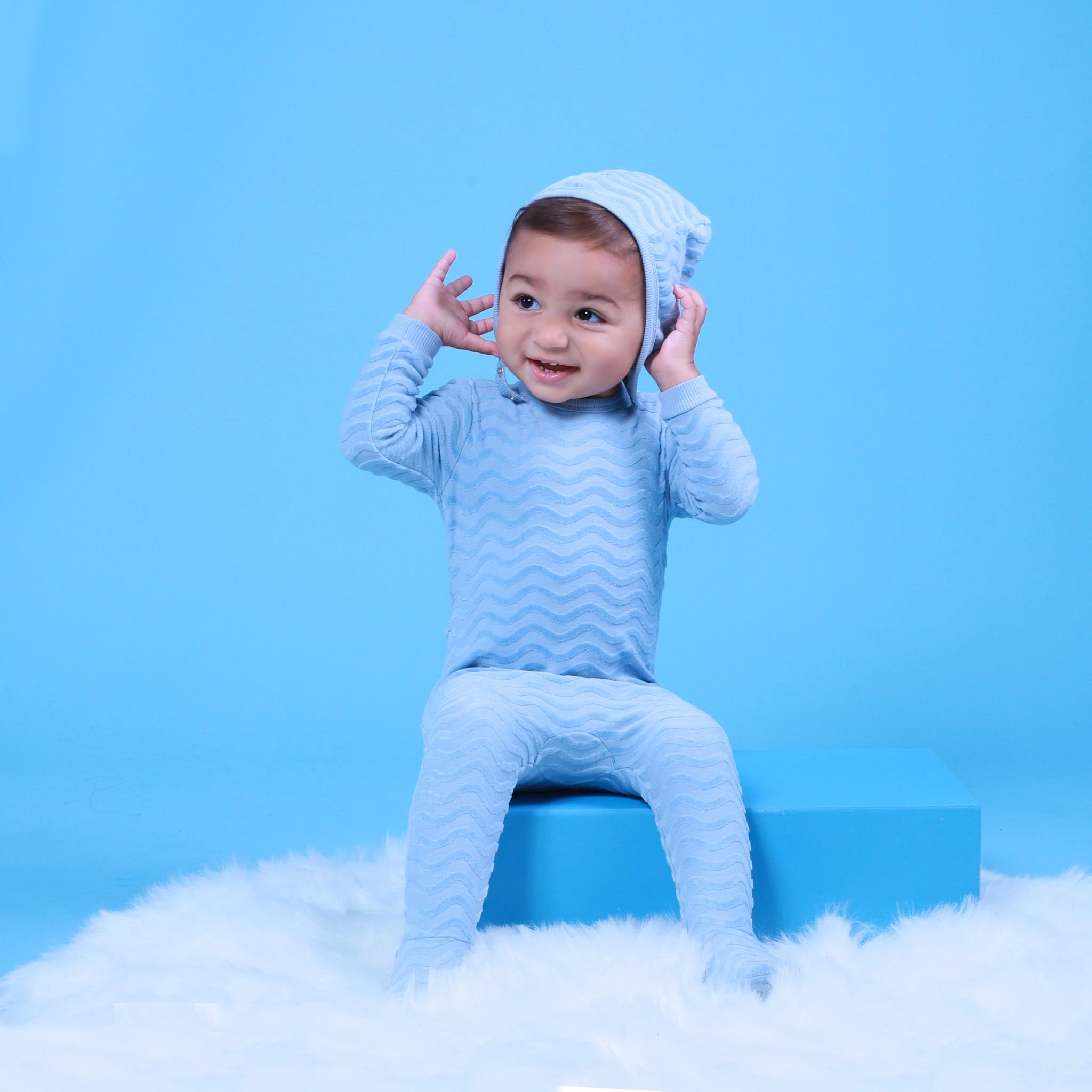 Velour Wave Layette in by Small Moments