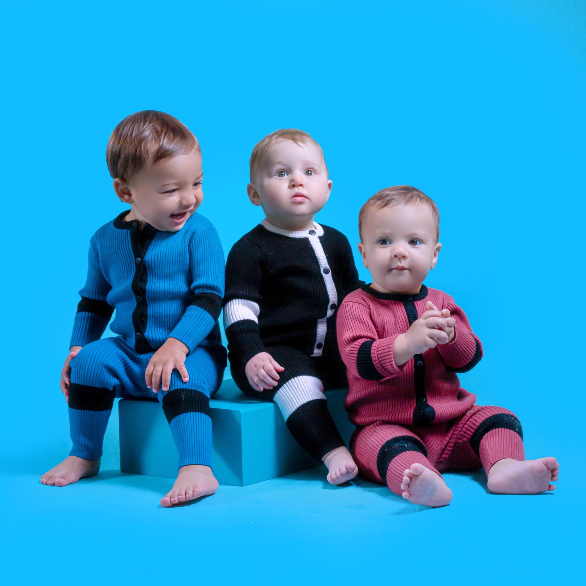 2 Tone Rib Knit Set in by Lux