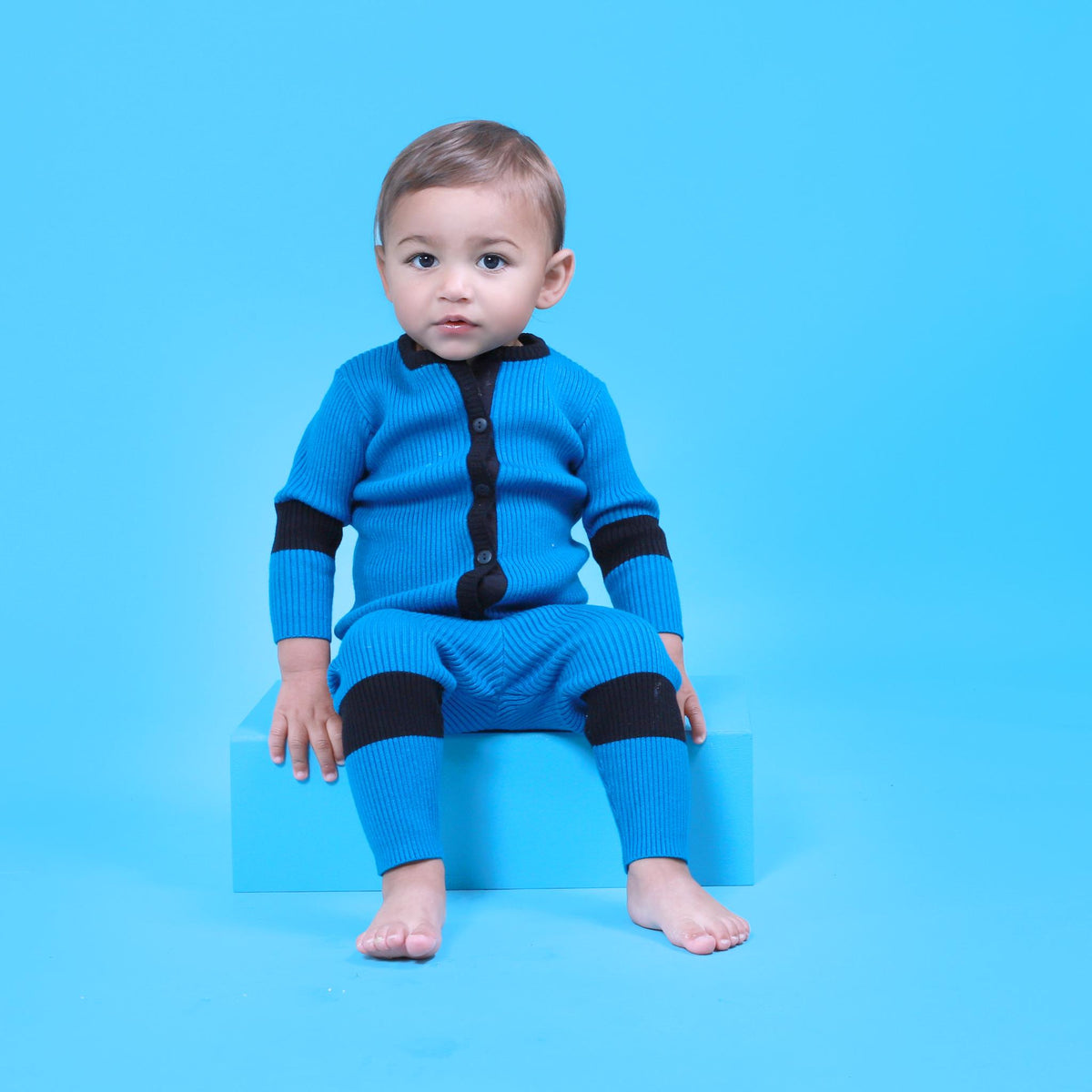 2 Tone Rib Knit Set in by Lux