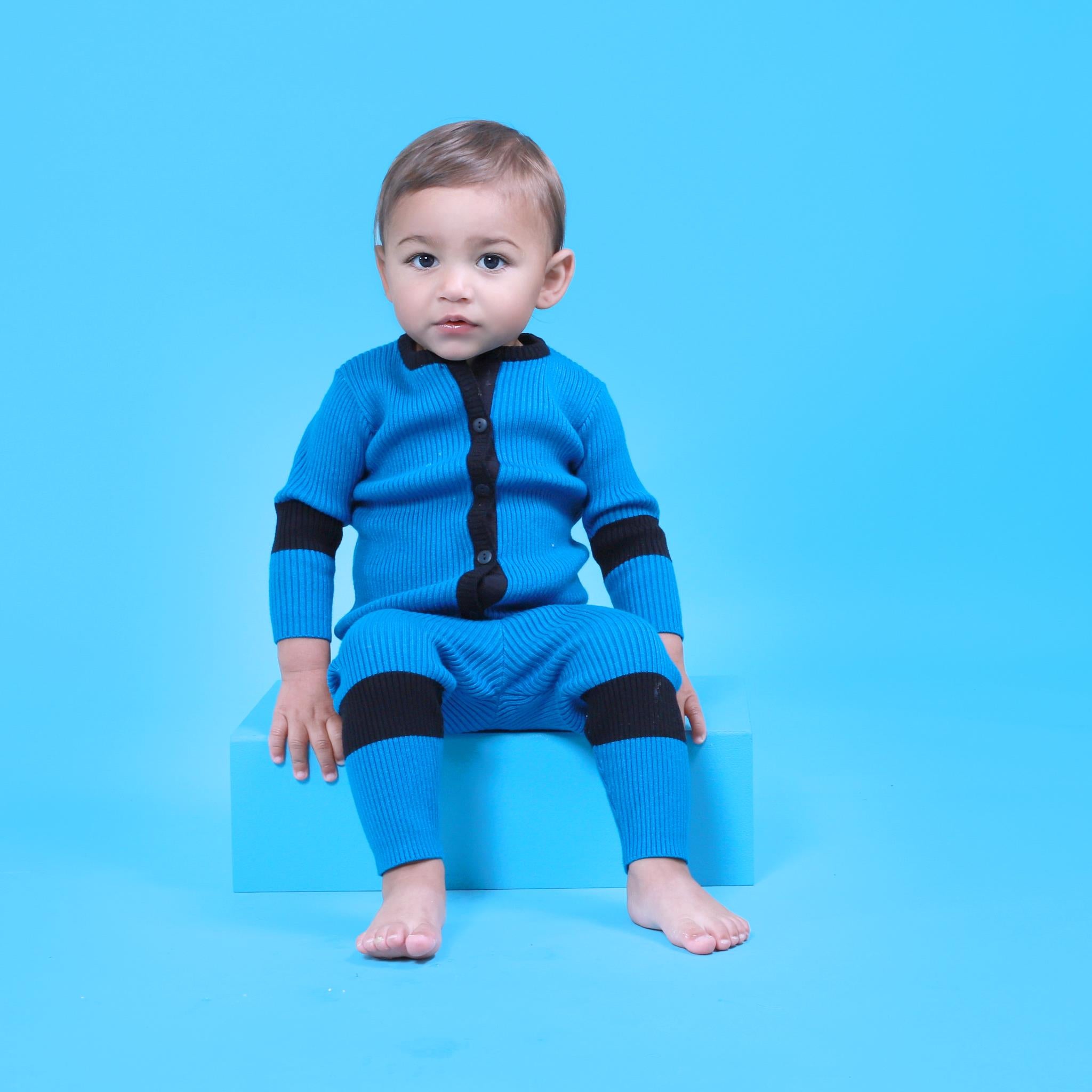 2 Tone Rib Knit Set in by Lux