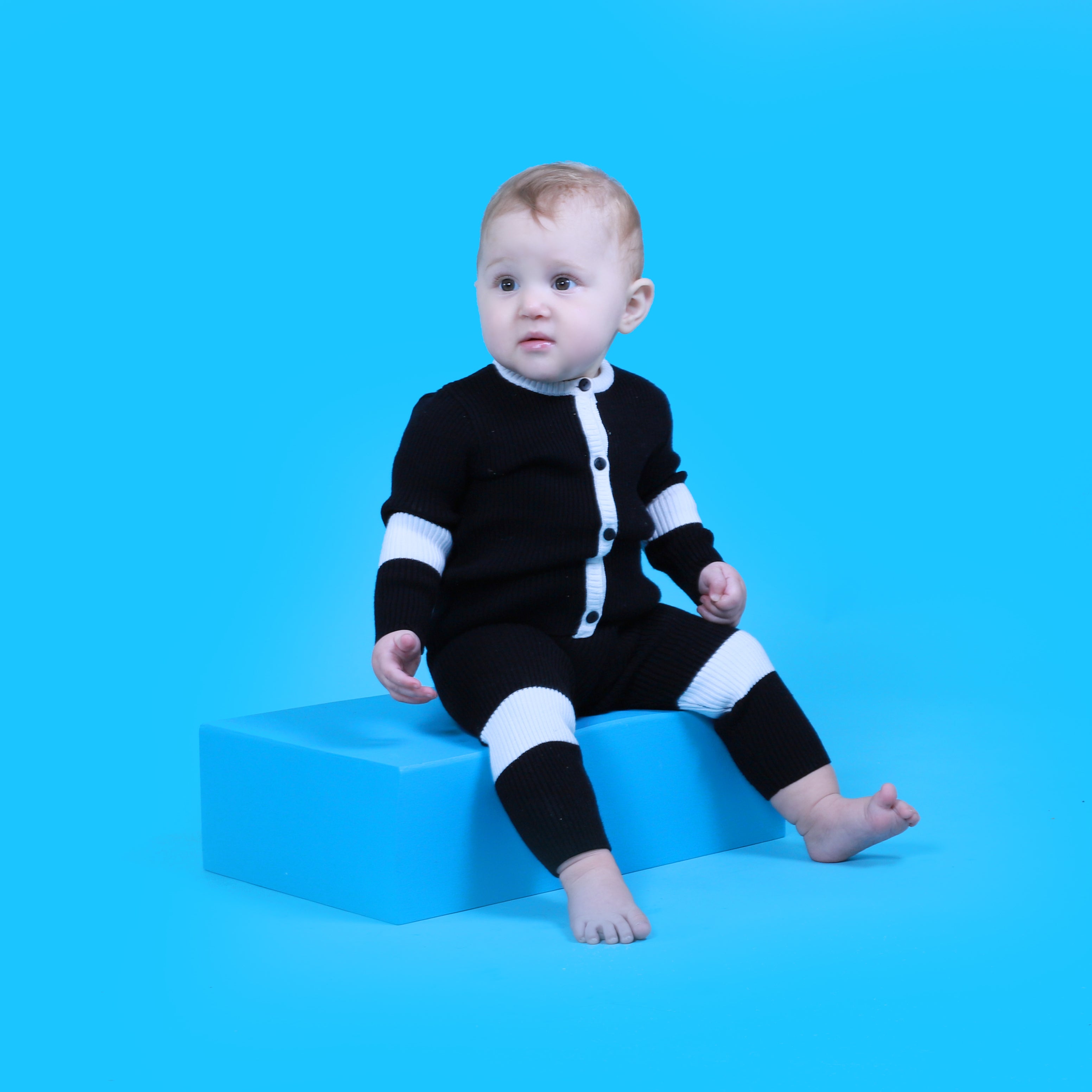 2 Tone Rib Knit Set in by Lux