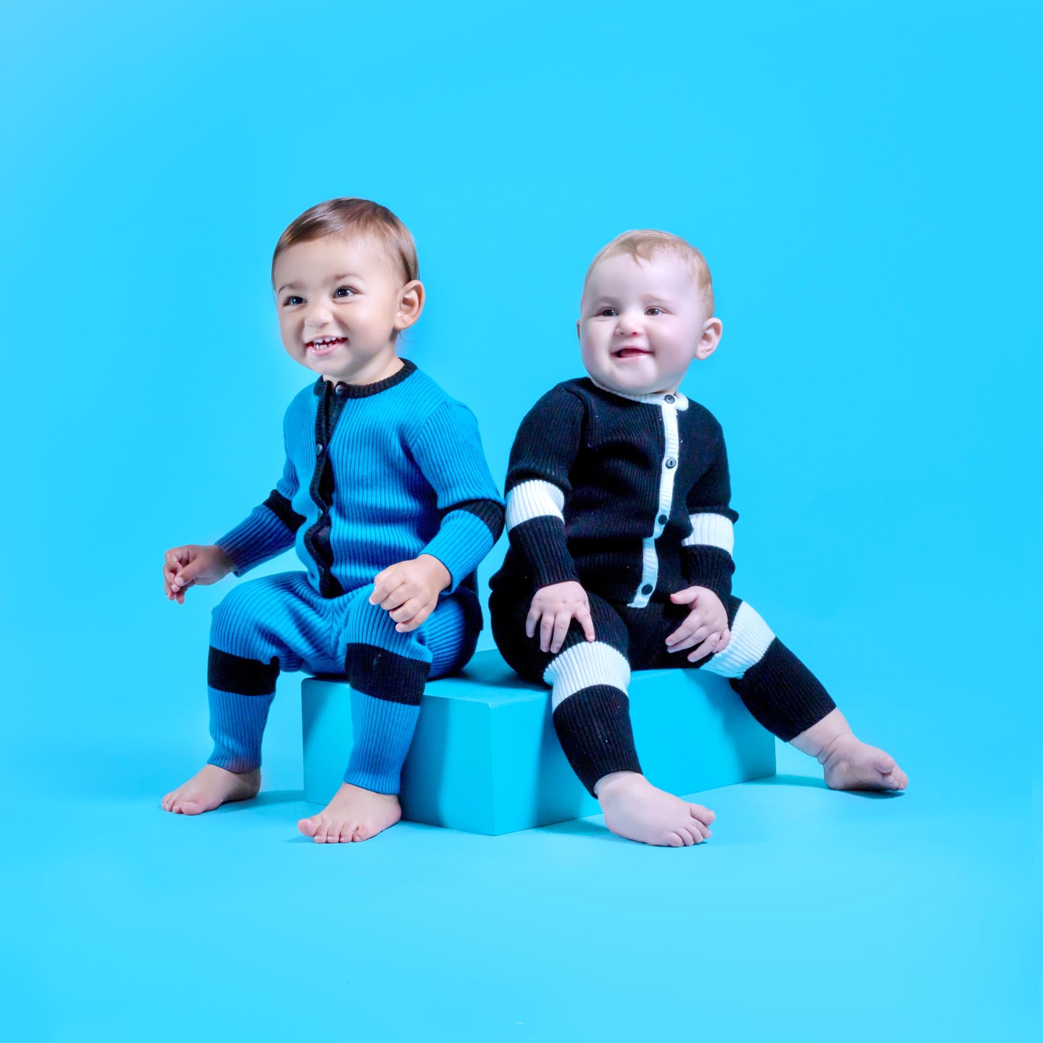 2 Tone Rib Knit Set in by Lux