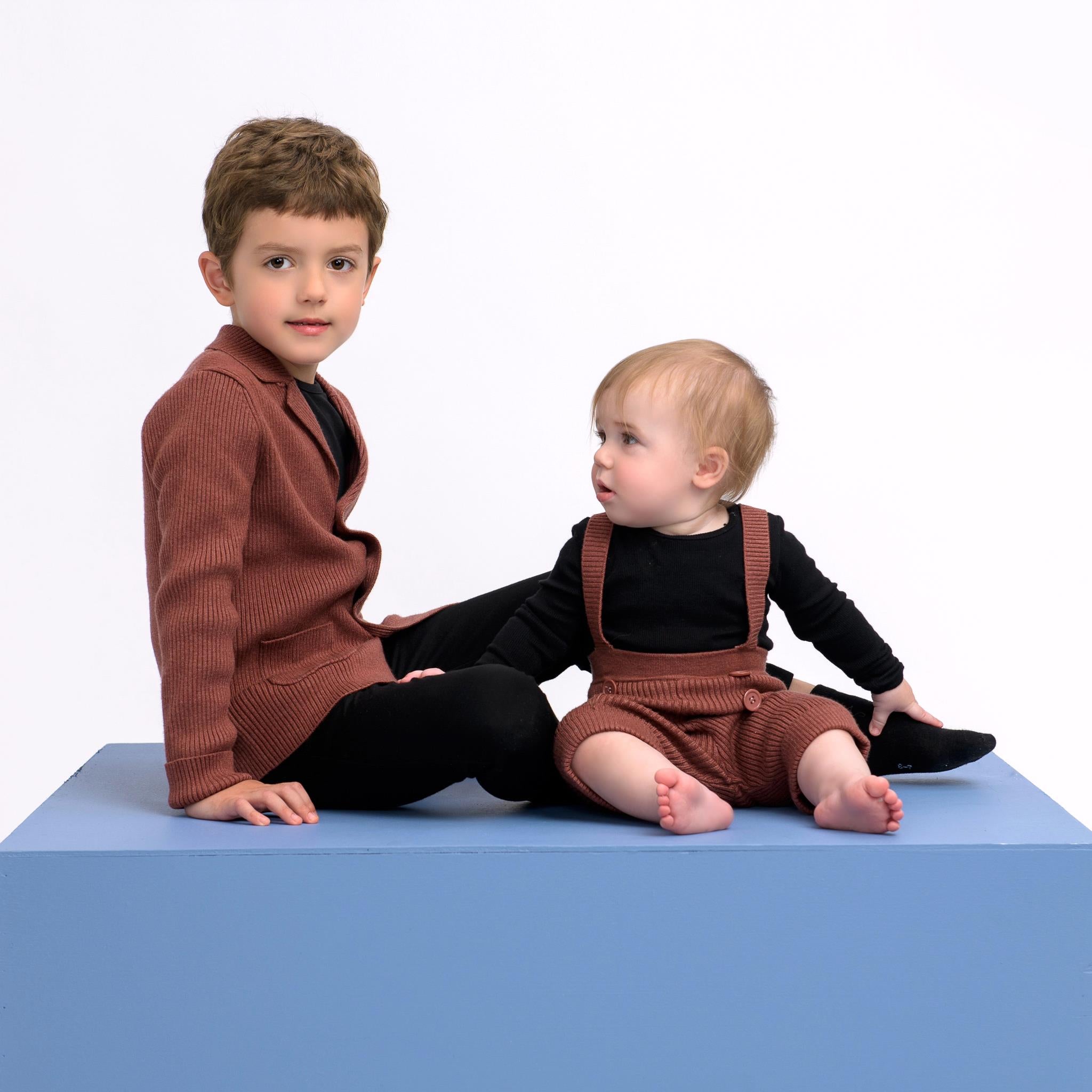 Rib Knit Shorts in Apple Butter by Space Grey