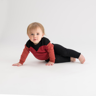 Heart Sweater 2pc in Black by Pronto