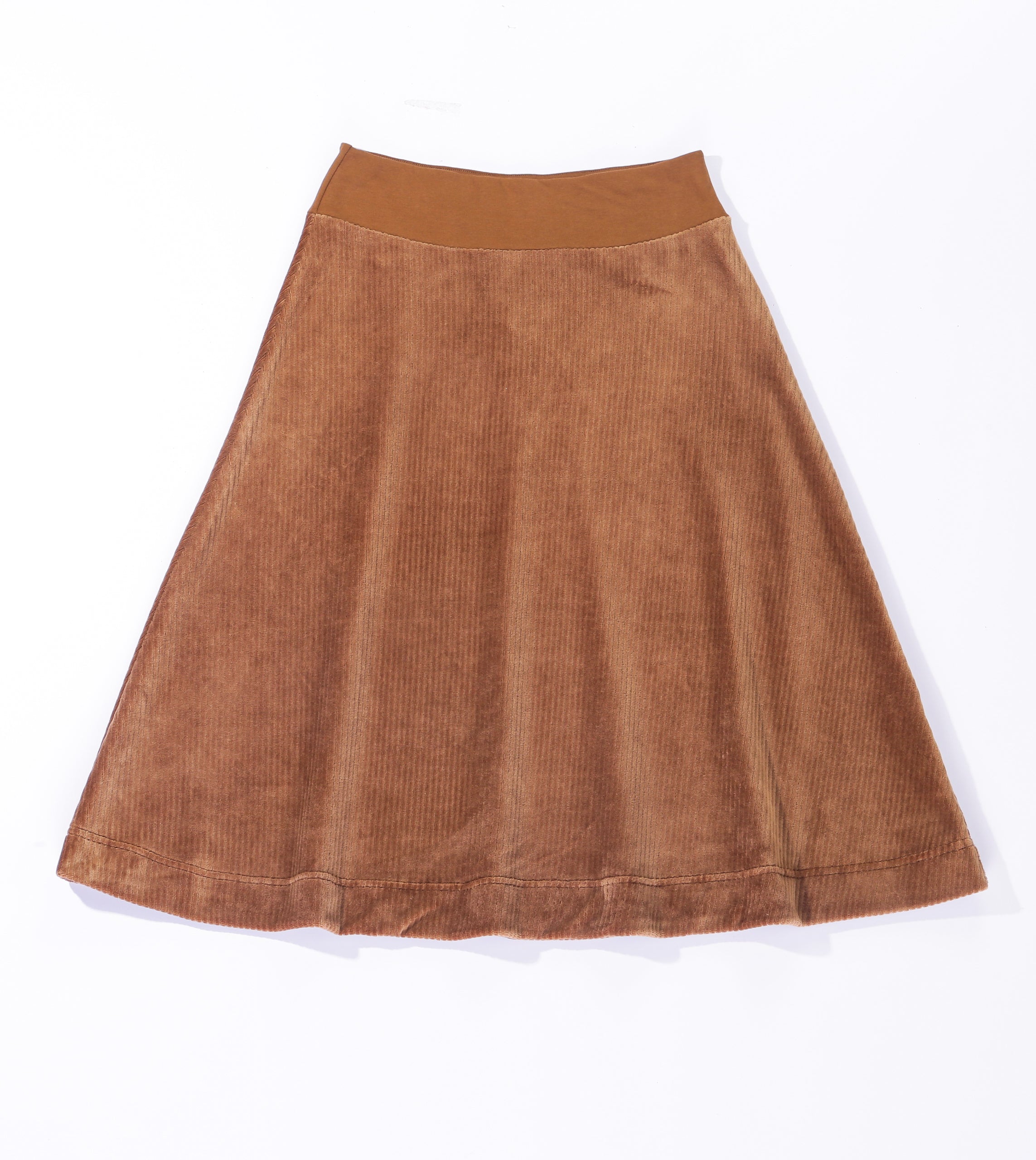Ribbed Velour Tiered Short Skirt in Coffee Coffee by Spades