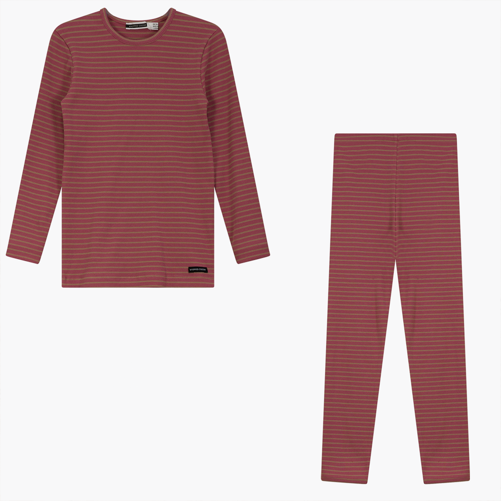 Stripped Rib 2 PC Set in Pink Sand by Whipped Cocoa