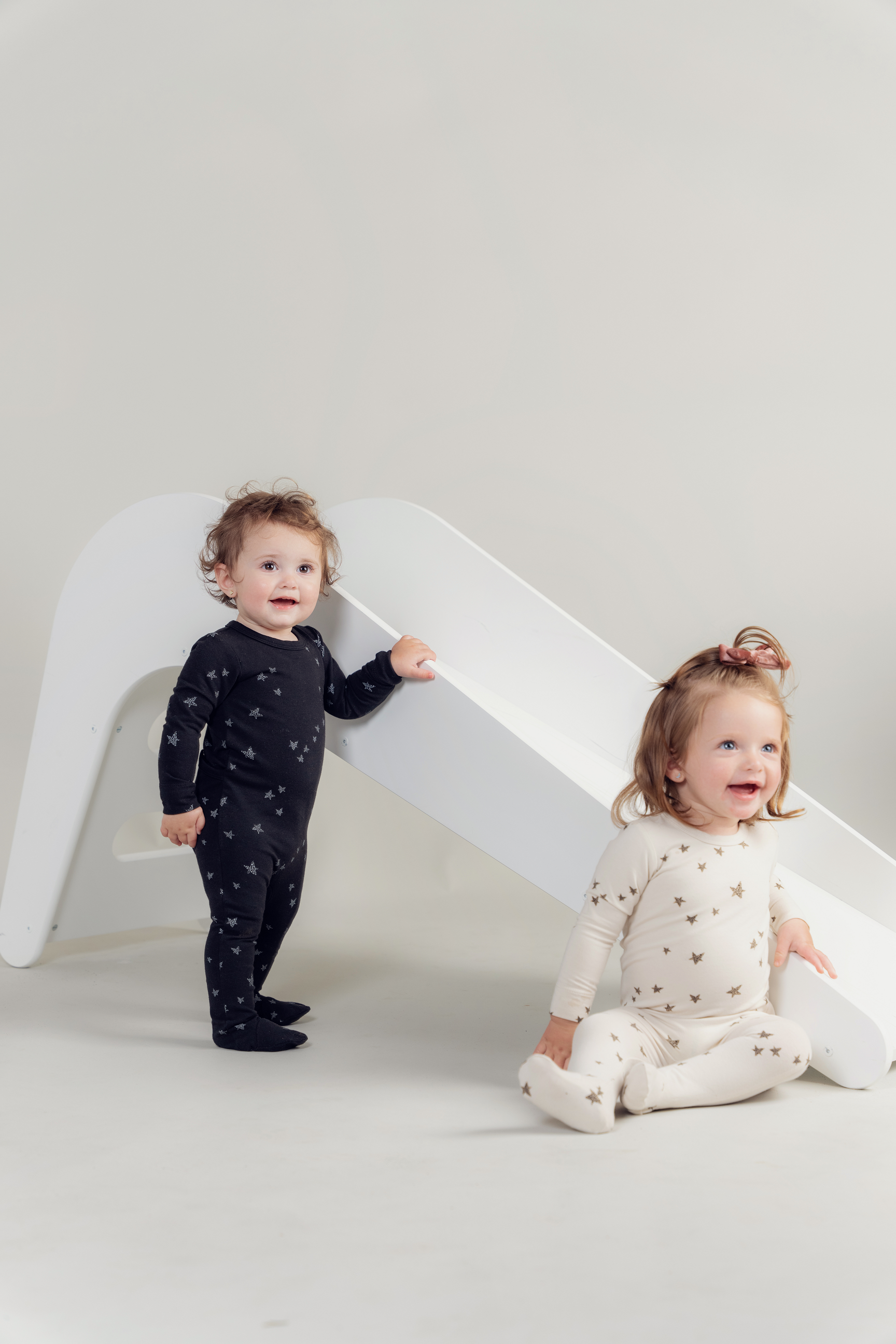 Star Print Onesie With Hat in by Hopscotch