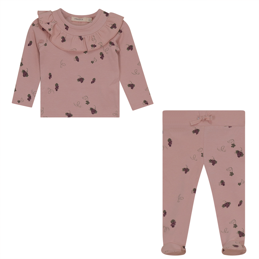 Grapes Print Rib 2PC Set in Petal by Fragile