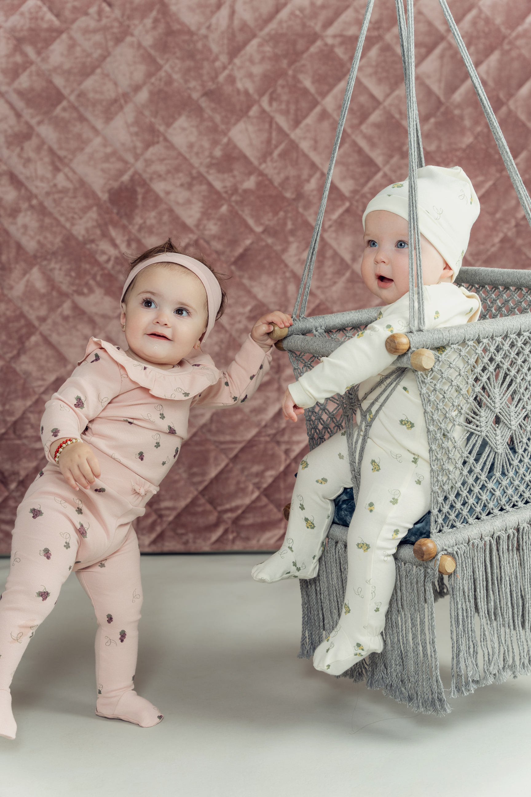 Grapes Print Rib 2PC Set in by Fragile