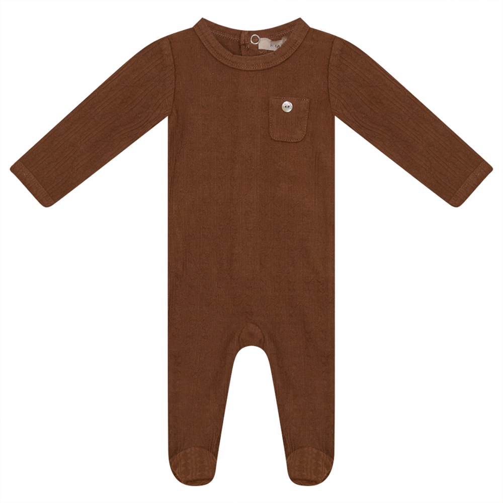 Onesie With Chest Pocket Coffee Baby Romper by {{ product_vemdor}}