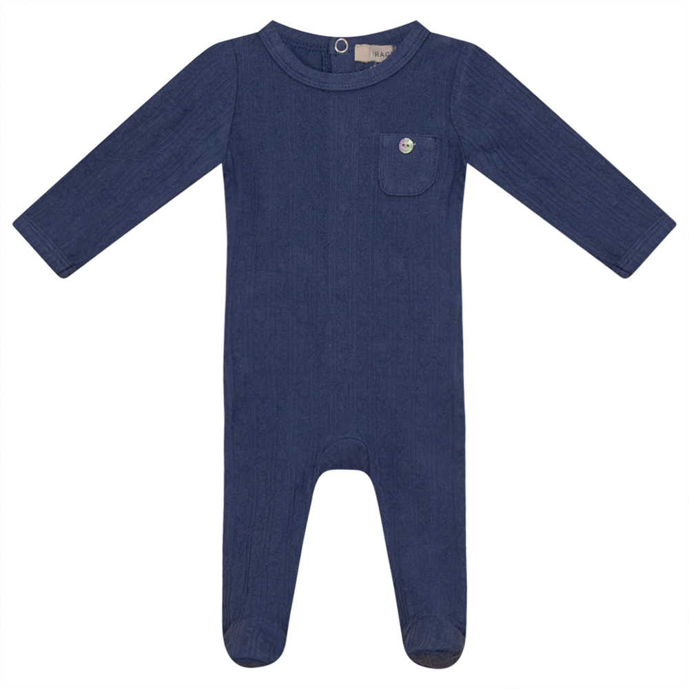 Onesie With Chest Pocket Indigo Baby Romper by {{ product_vemdor}}