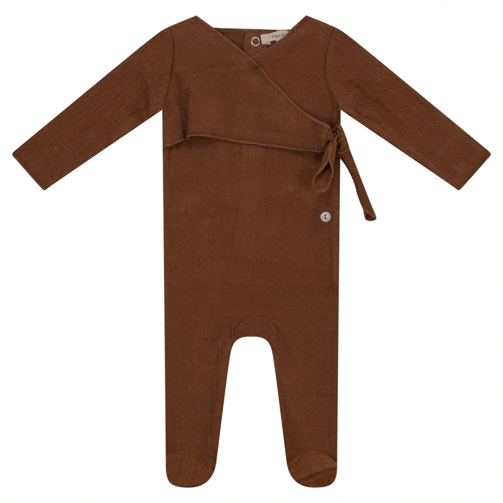 Wrap Look Onesie in Coffee by Fragile