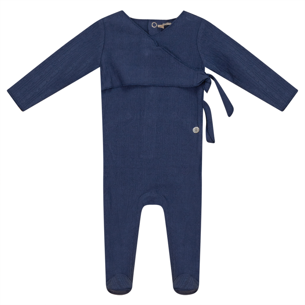 Wrap Look Onesie in Indigo by Fragile