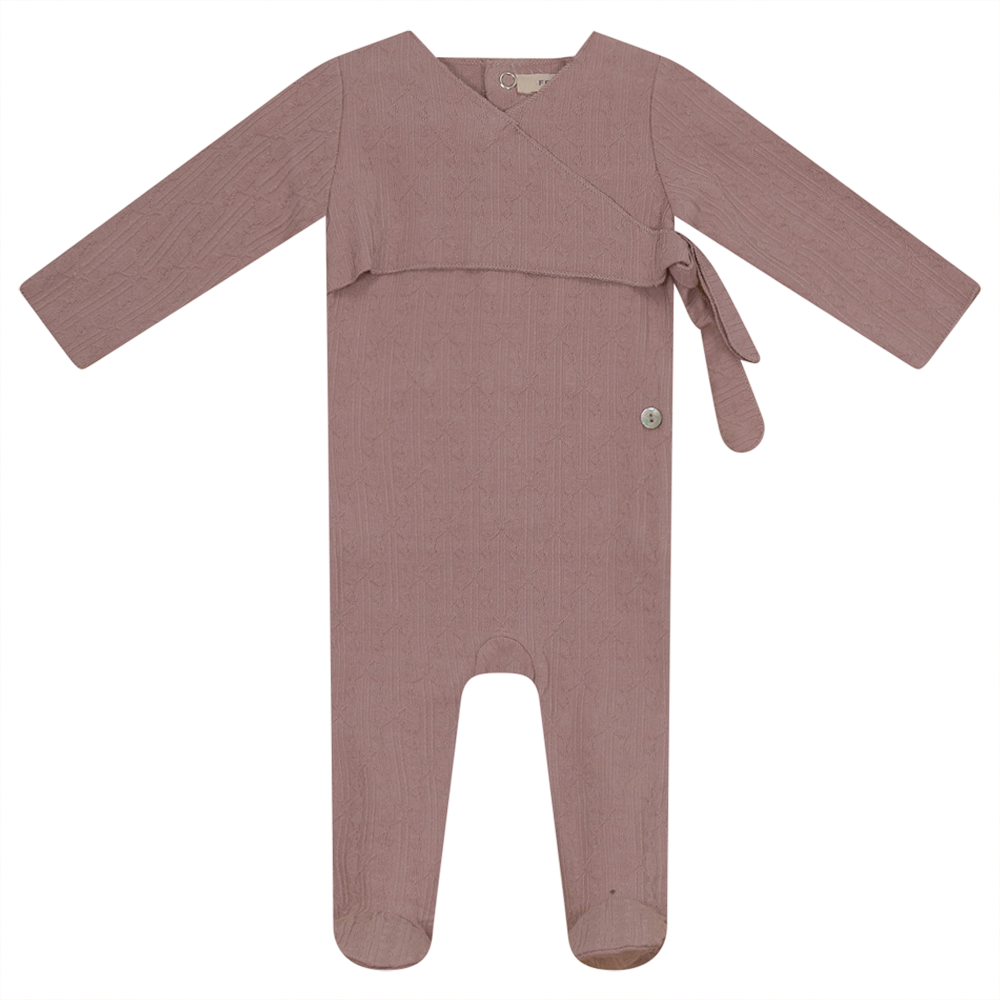 Wrap Look Onesie in Mauve by Fragile