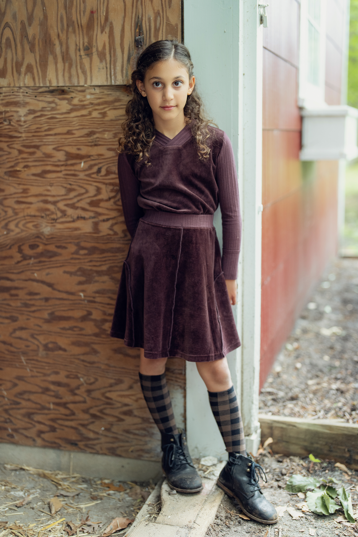 Combo Rib And Cotton Velour Top in by FYI