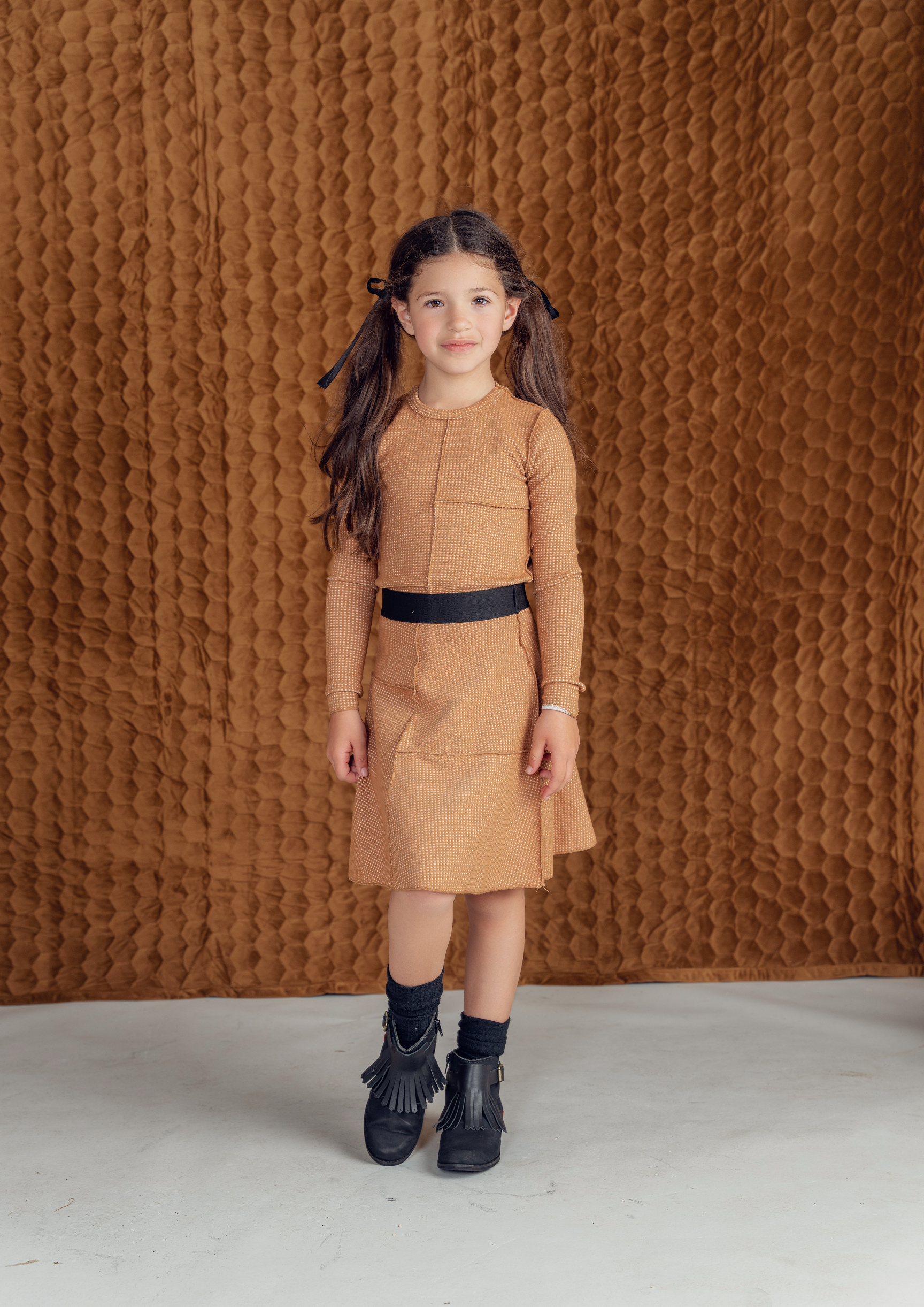 Asymmetric Cut Waffle Short Skirt in by FYI