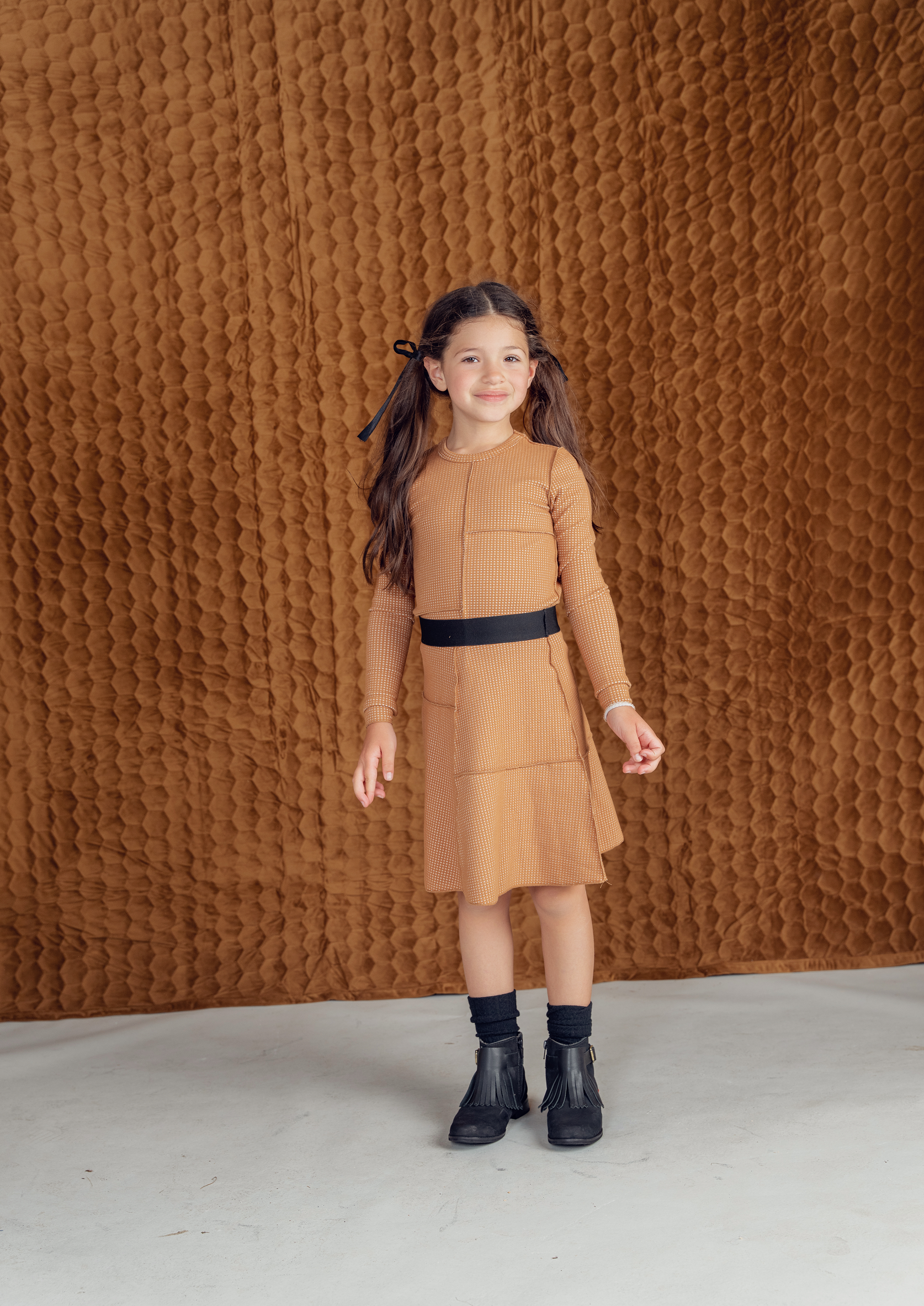 Asymmetric Cut Waffle Short Skirt in by FYI