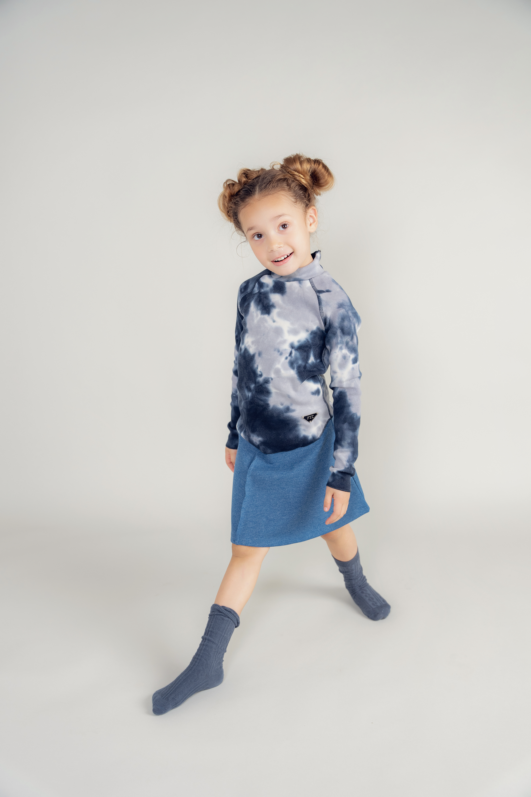 Fine Rib A-Line Skirt in by FYI