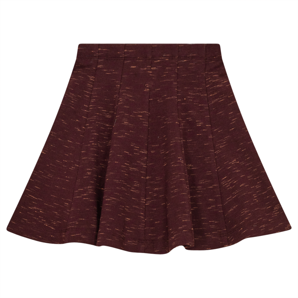 Paneled Stretch Mix Skirt in Burgundy by FYI
