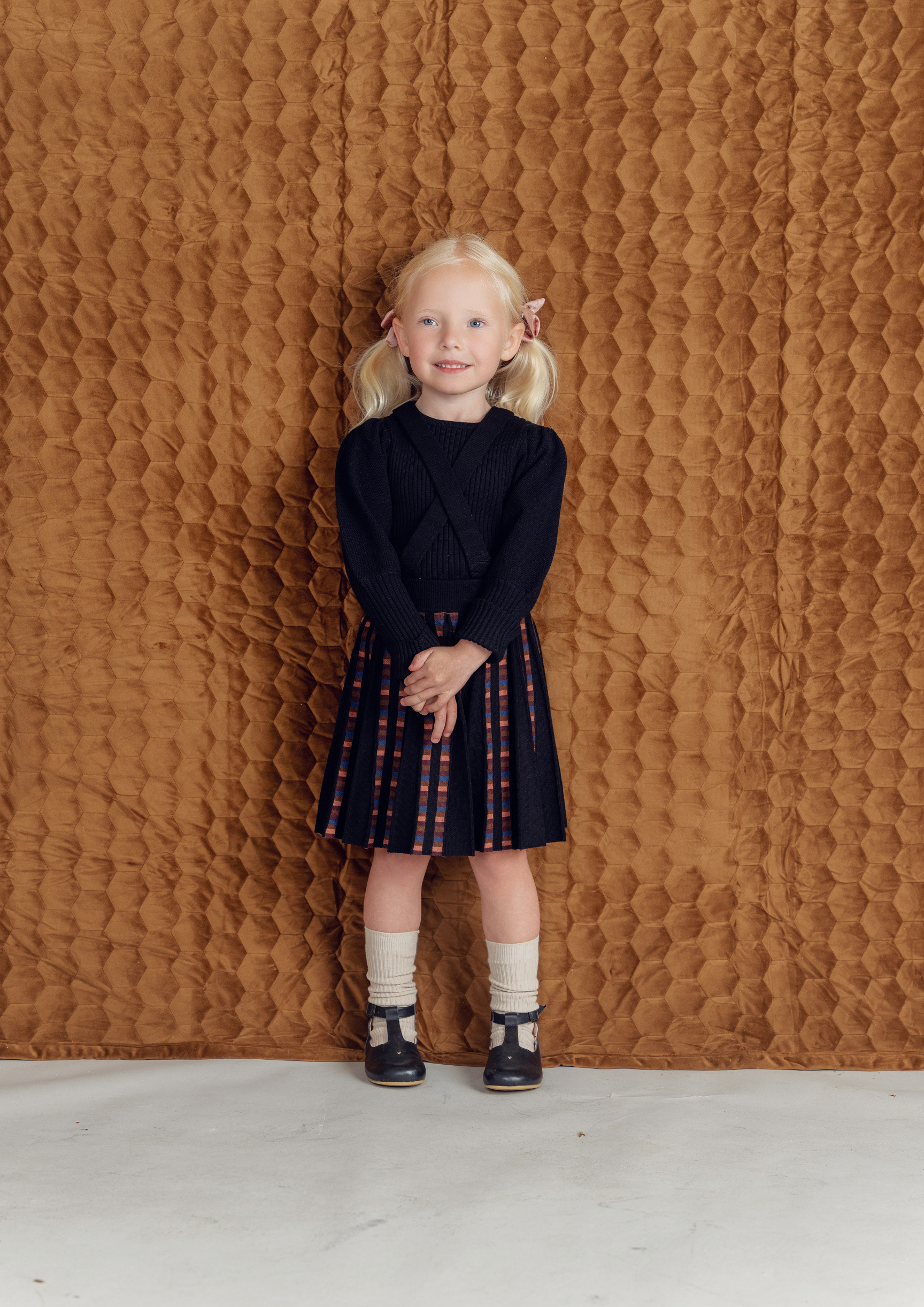 Rib Knit Top With Puff Sleeves in by Hopscotch