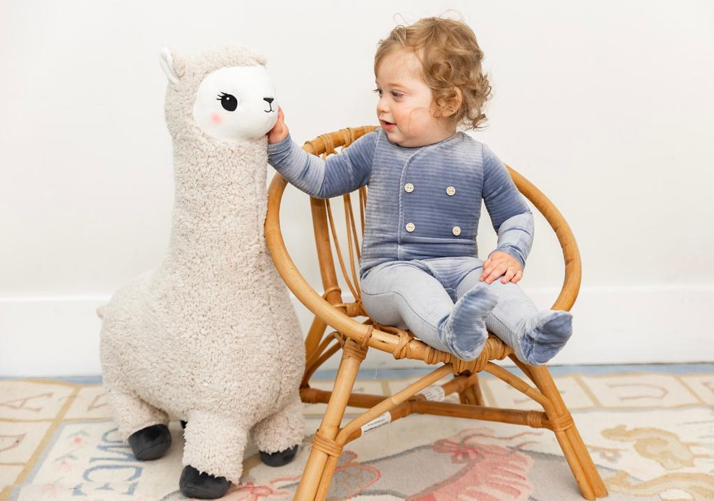 Double Press Look Rib Velour Onesie in Light Pink by Fragile Bebe