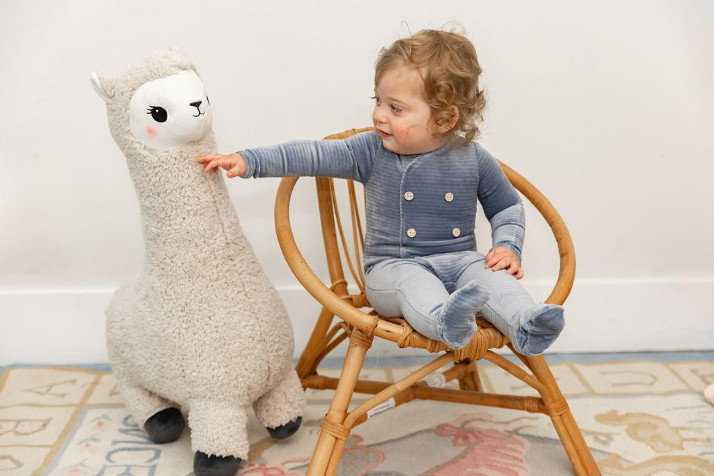 Double Press Look Rib Velour Onesie in Light Pink by Fragile Bebe