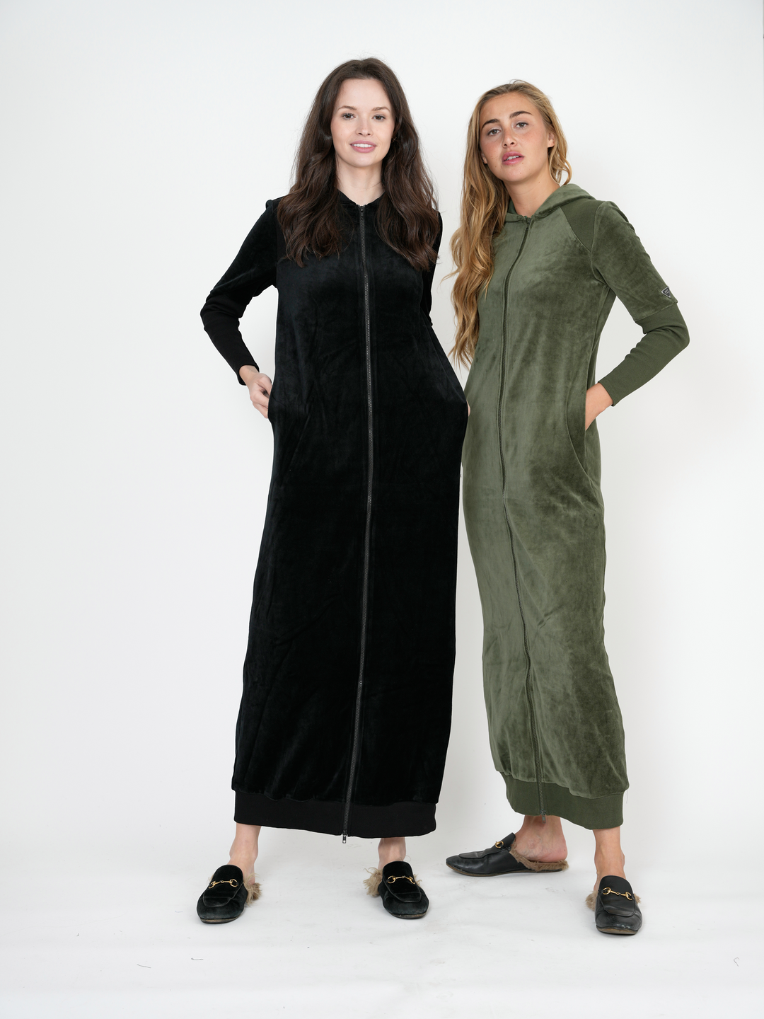 Cotton Velour Robe WIth Hoodie Ladies Dress by {{ product_vemdor}}