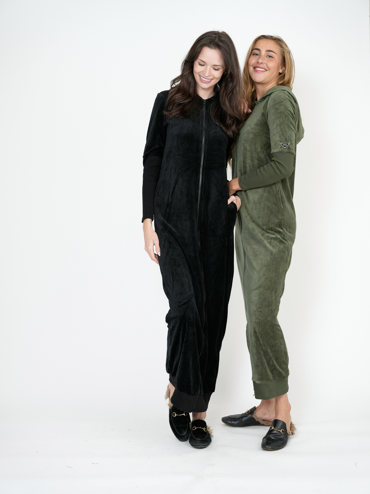 Cotton Velour Robe WIth Hoodie in by FYI