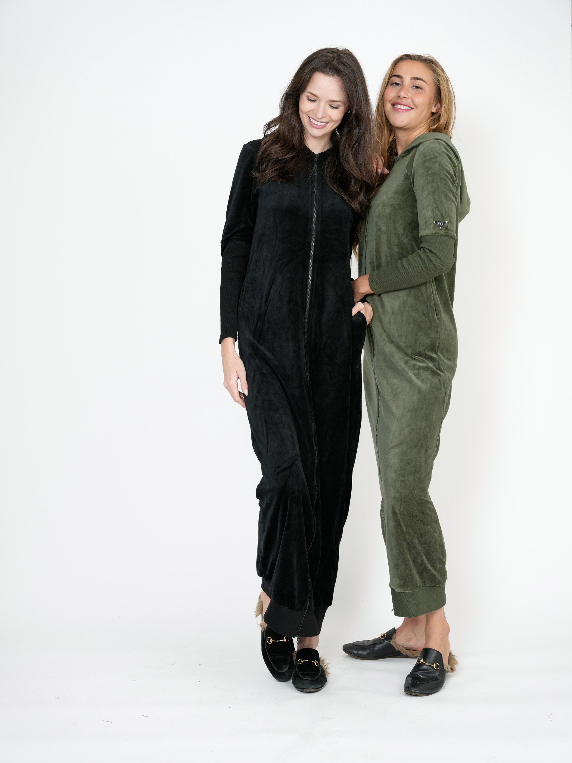 Cotton Velour Robe WIth Hoodie in by FYI