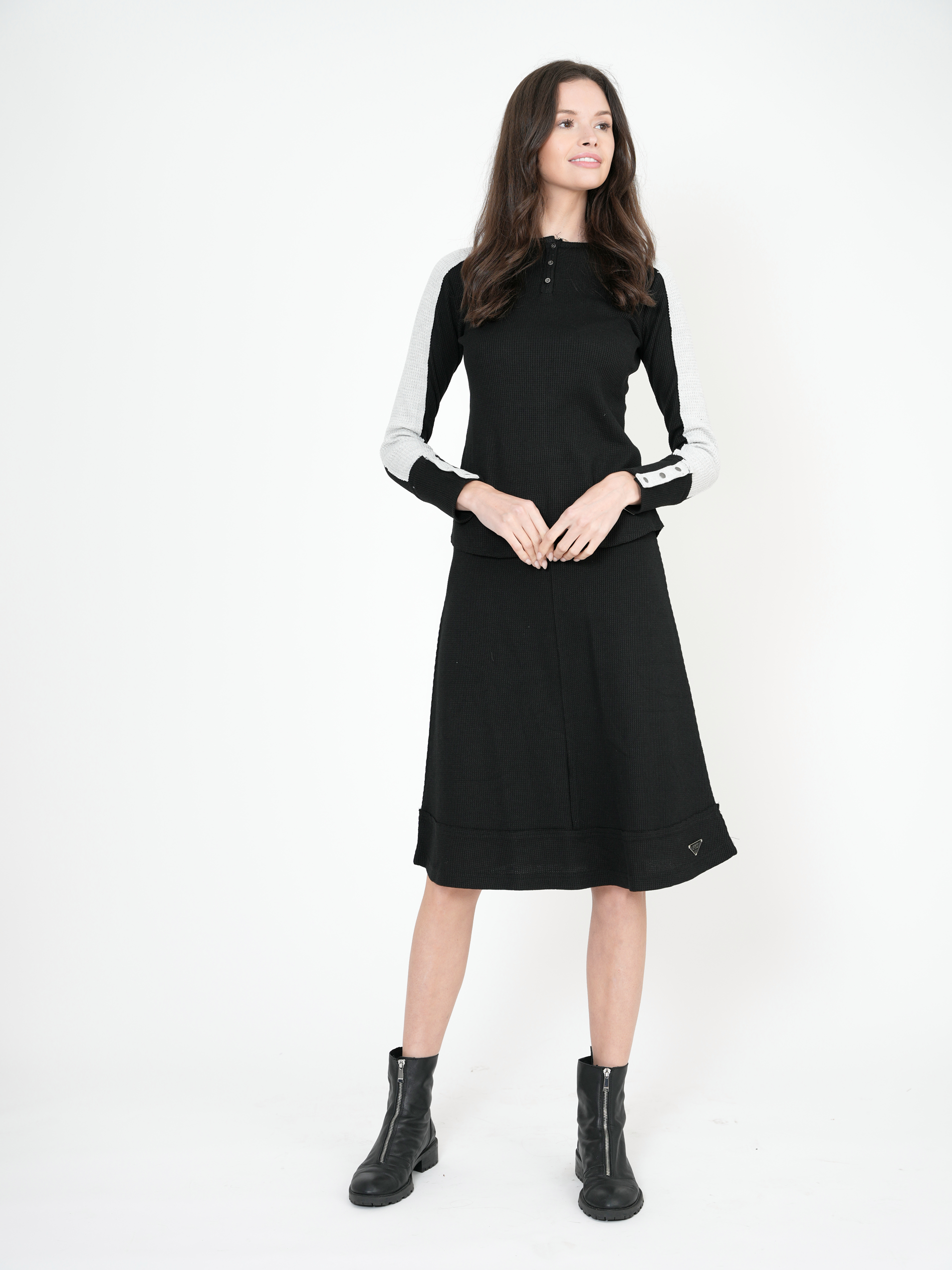 Small Waffle Short Skirt in by FYI