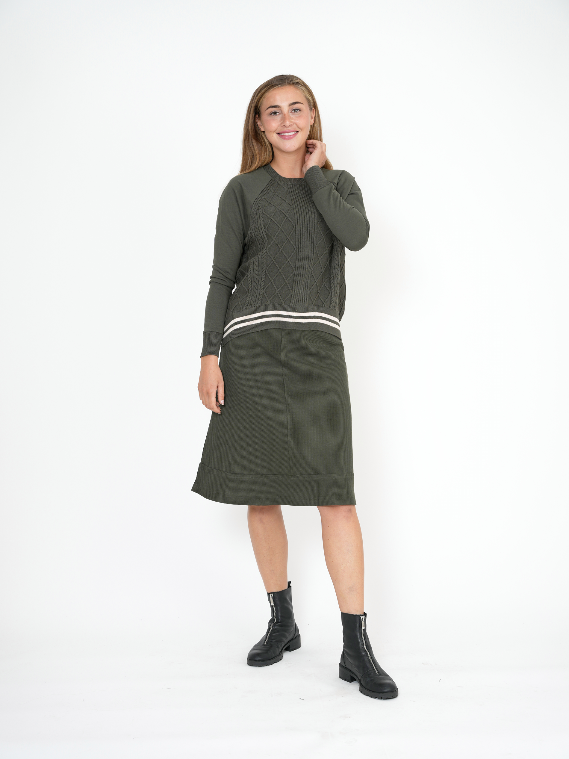 Small Waffle Short Skirt in by FYI