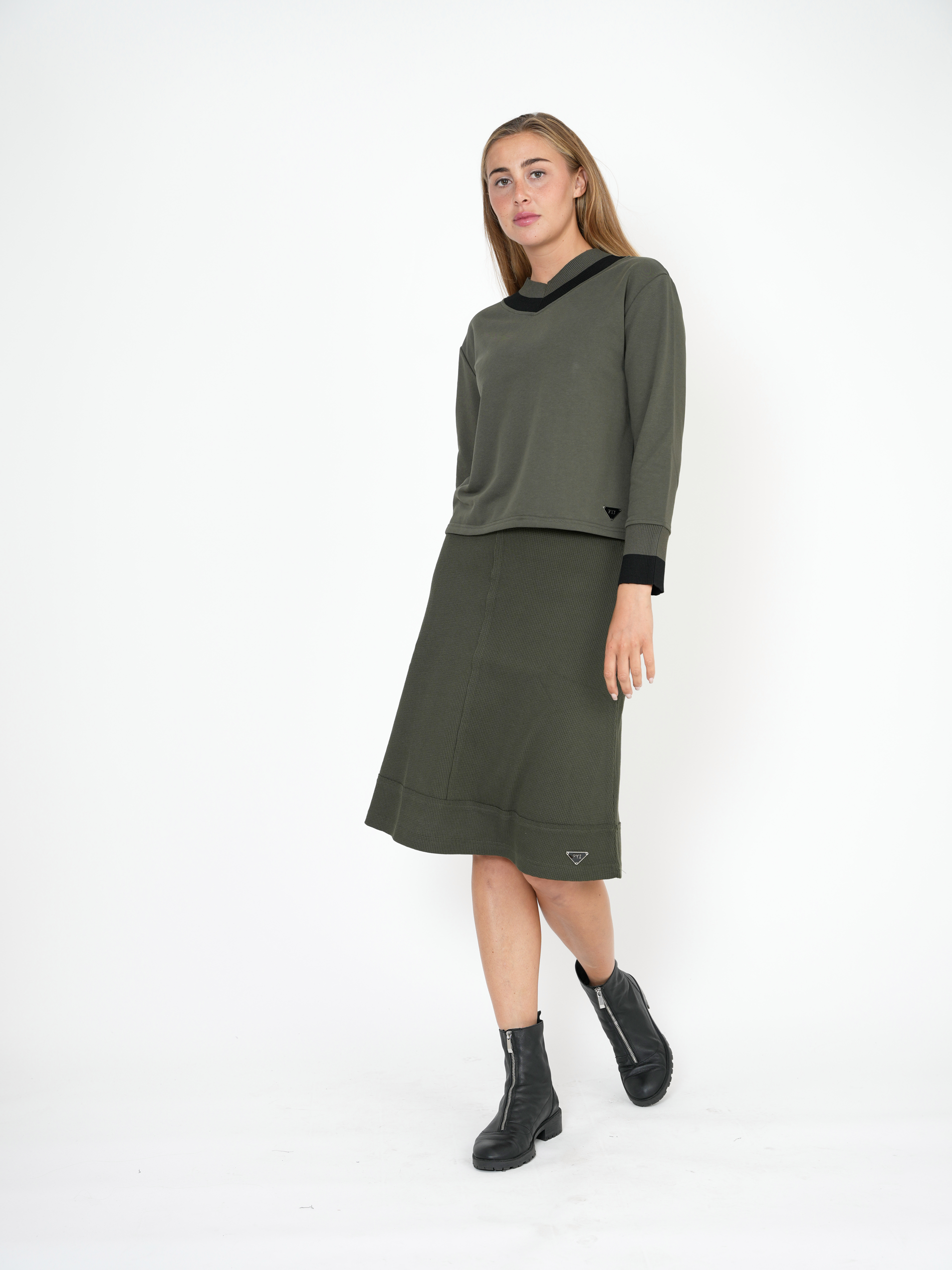 Small Waffle Short Skirt in by FYI