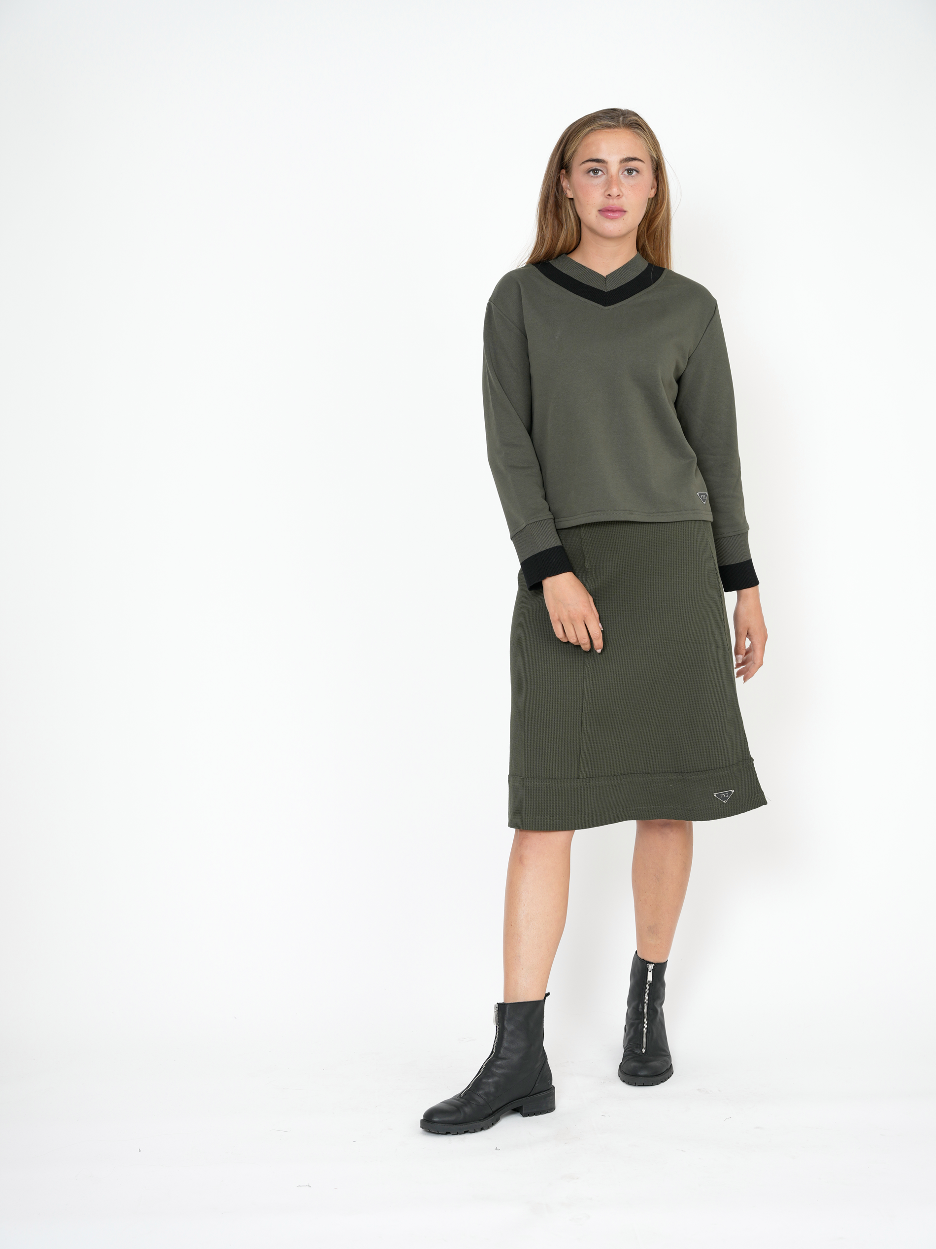 Small Waffle Short Skirt in by FYI