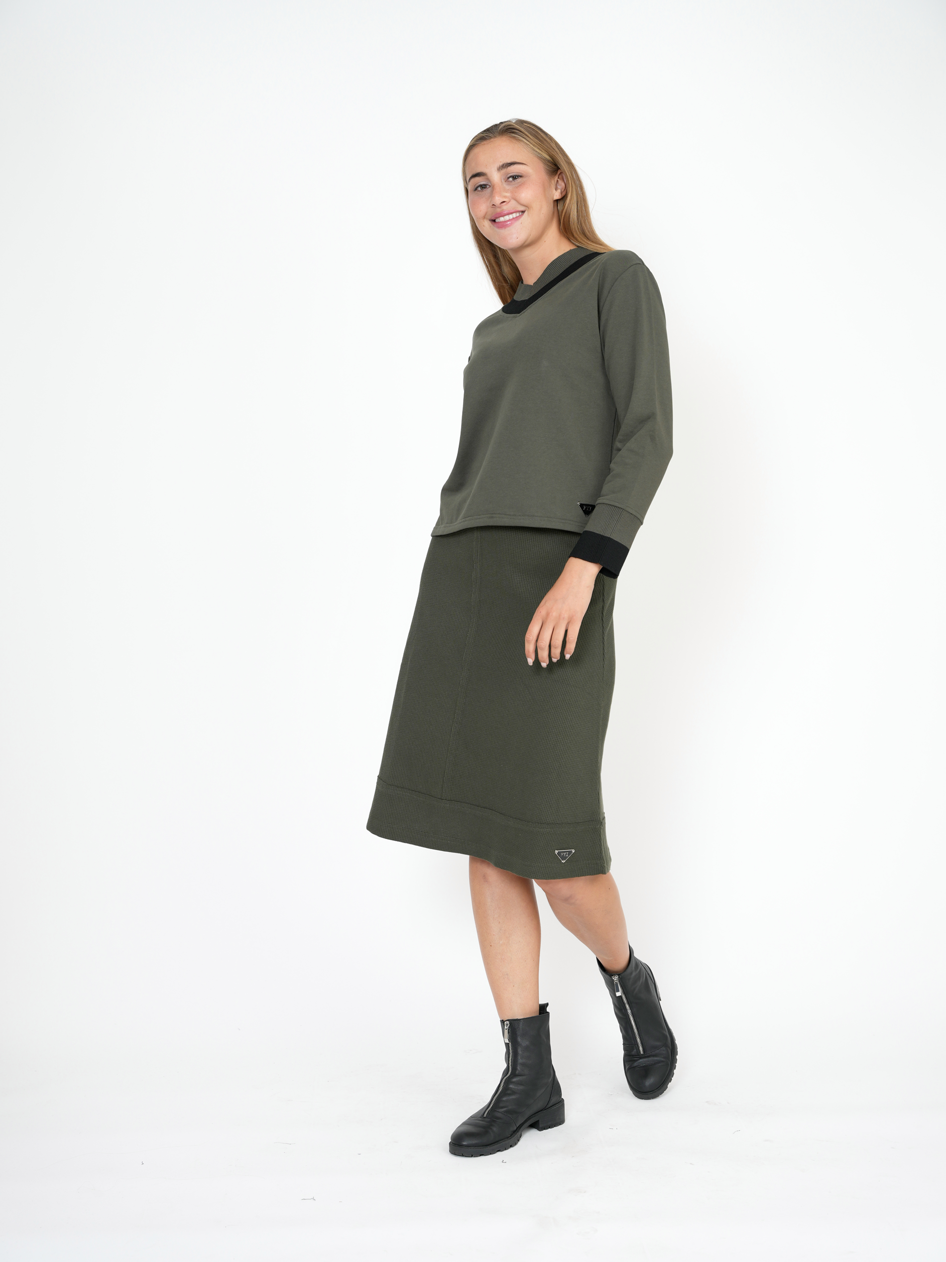 Small Waffle Short Skirt in by FYI