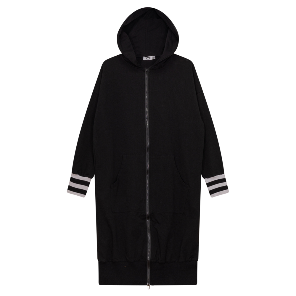 Cotton Terry Dress in Black by FYI