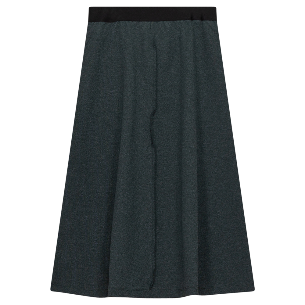 Fine Rib Flare Skirt in Forest Mix by FYI