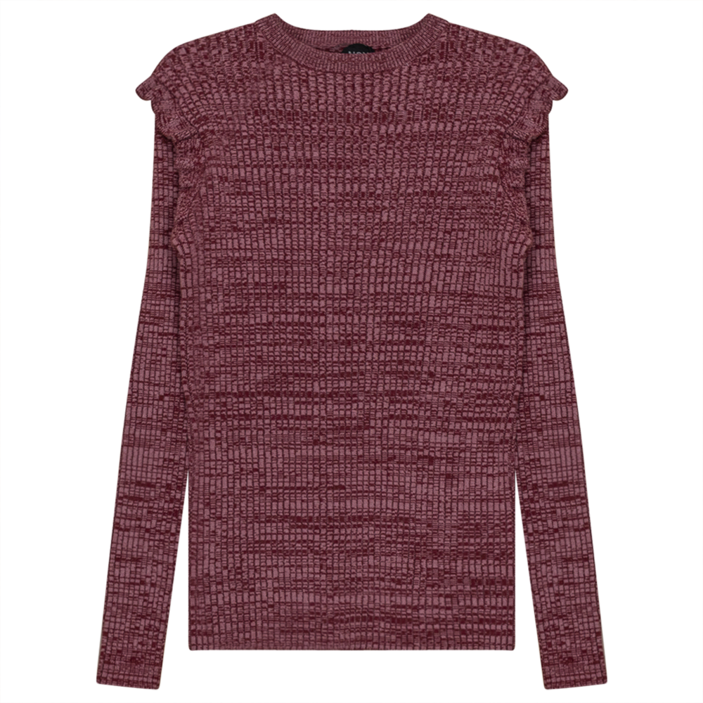 Knit Crew Top in Wine by NOX-NY