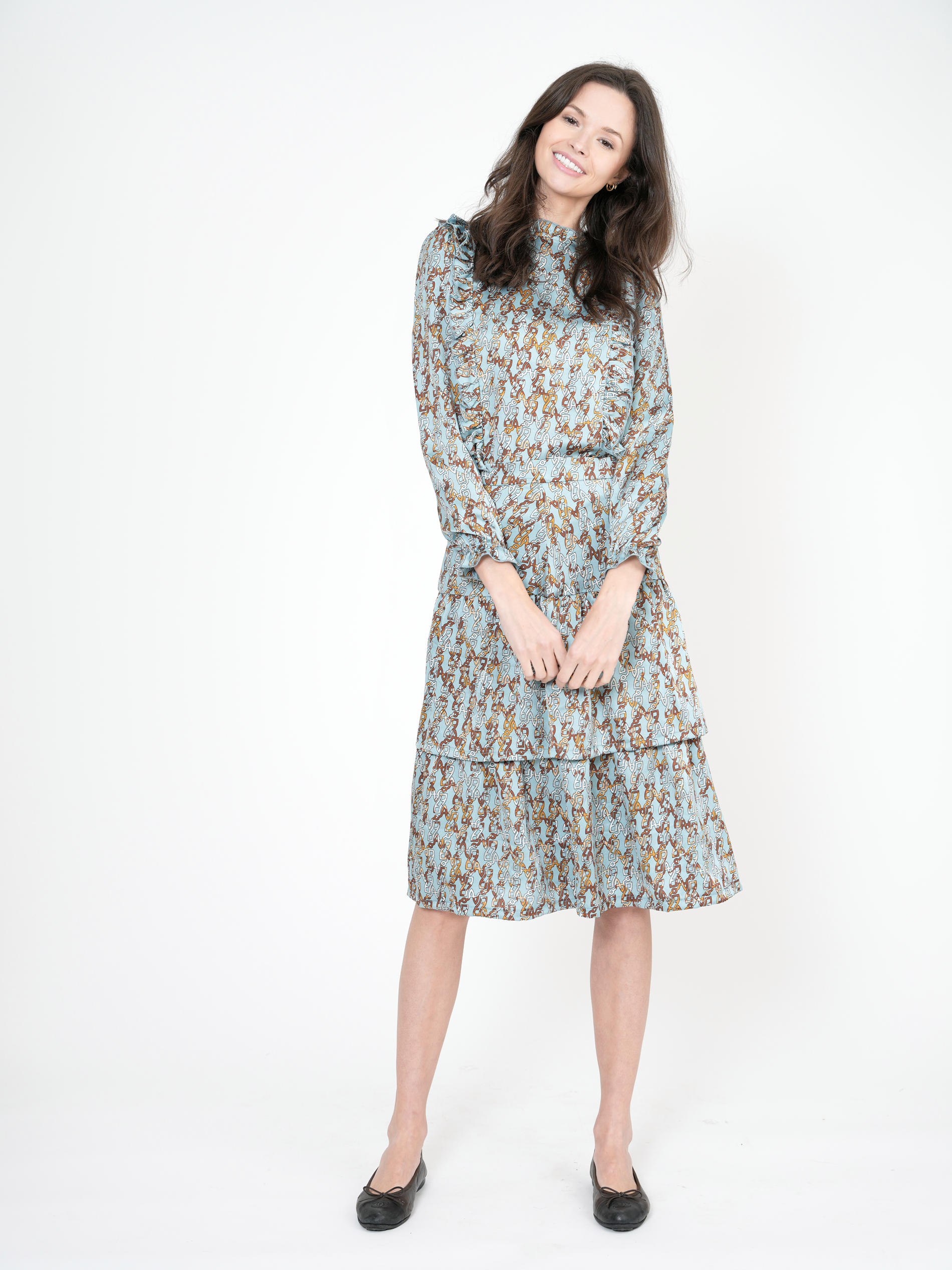 Square Chaine Print 2pc Set in by Ginger