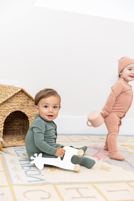 Onesie With Knitted Hat in by Bebe Bella