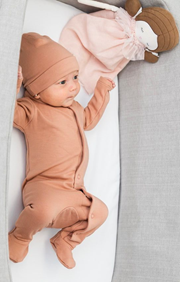 Onesie With Knitted Hat in by Bebe Bella