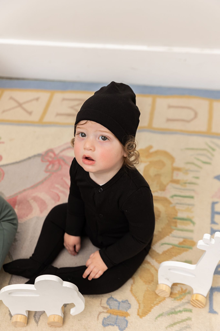 Onesie With Knitted Hat in by Bebe Bella